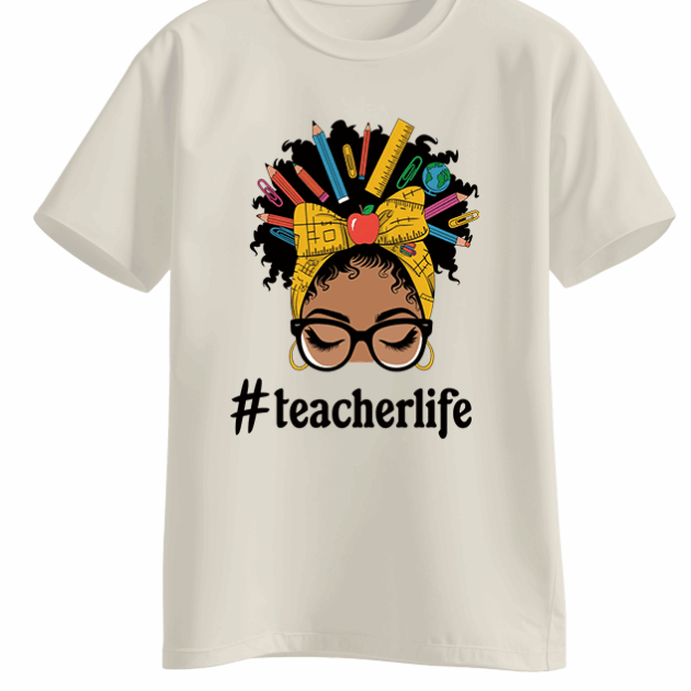 Teacher Life Afro Bun